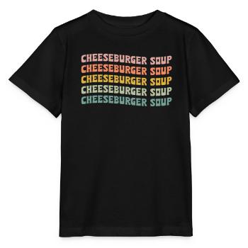 ameriSoupe au cheeseburger - T-shirt bio MINI CREATOR Stanley/Stella Enfant - noir - Devant - Mikhail (115cm)