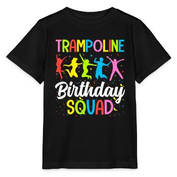 Trampolin Geburtstagsparty - Stanley/Stella Kinder T-Shirt MINI CREATOR  - Schwarz - Vorne - Mikhail (115cm)