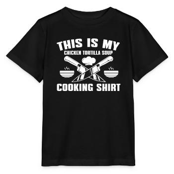 Chicken Tortilla Suppe Kochshirt - Stanley/Stella Kinder T-Shirt MINI CREATOR  - Schwarz - Vorne - Mikhail (115cm)