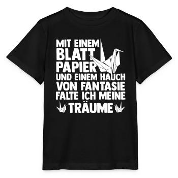 Japanese Folding Art Origami - Stanley/Stella MINI CREATOR Kids’ T-Shirt - black - Front - Mikhail (115cm)