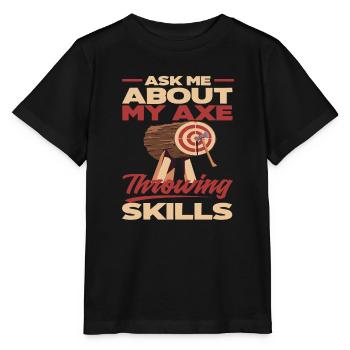 Axtwurf Axt Werfen Sportart Werfer - Stanley/Stella Kinder T-Shirt MINI CREATOR  - Schwarz - Vorne - Mikhail (115cm)