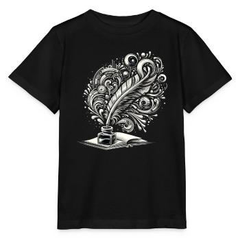 Poetry Slam Writer Poet Literature Slam Poetry Day - Stanley/Stella MINI CREATOR Kids’ T-Shirt - black - Front - Mikhail (115cm)