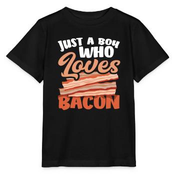 Speck Nur Ein Junge Der Speck Liebt - Stanley/Stella Kinder T-Shirt MINI CREATOR  - Schwarz - Vorne - Mikhail (115cm)