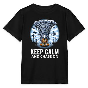 Meteorology children's tornado storm, The storm fan - Stanley/Stella MINI CREATOR Kids’ T-Shirt - black - Front - Mikhail (115cm)