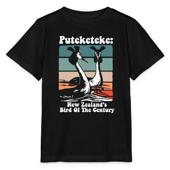 Puteketeke L’oiseau du siècle de Nouvelle-Zélande - T-shirt bio MINI CREATOR Stanley/Stella Enfant - noir - Devant - Mikhail (115cm)