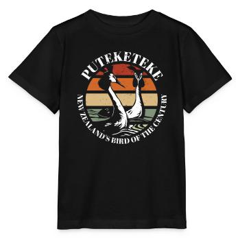 Puteketeke L’oiseau du siècle de Nouvelle-Zélande - T-shirt bio MINI CREATOR Stanley/Stella Enfant - noir - Devant - Mikhail (115cm)
