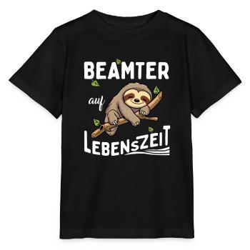 Fonctionnaire paresseux à vie - T-shirt bio MINI CREATOR Stanley/Stella Enfant - noir - Devant - Mikhail (115cm)