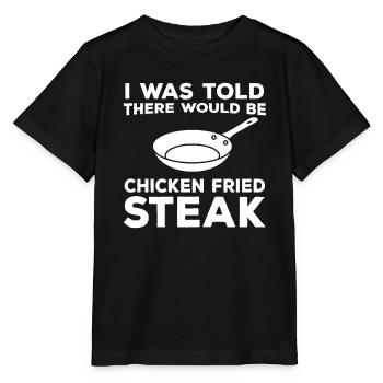 RezeLustiger Spruch Für Gebratenes Hühnchensteak - Stanley/Stella Kinder T-Shirt MINI CREATOR  - Schwarz - Vorne - Mikhail (115cm)