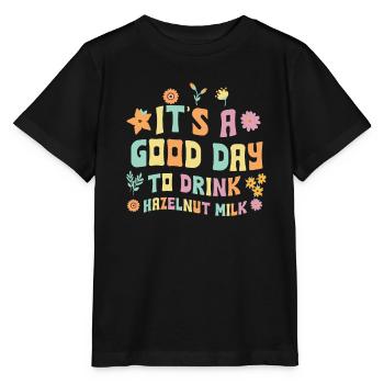 Lait de noisette - T-shirt bio MINI CREATOR Stanley/Stella Enfant - noir - Devant - Mikhail (115cm)