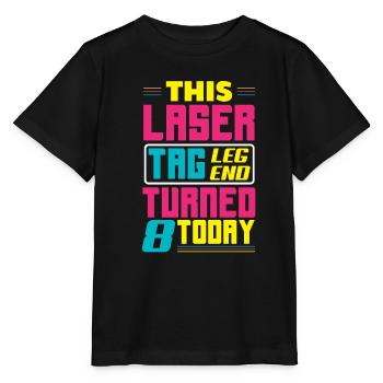 Lasertag-geburtstagsfeier – Lasertag 8 - Stanley/Stella Kinder T-Shirt MINI CREATOR  - Schwarz - Vorne - Mikhail (115cm)