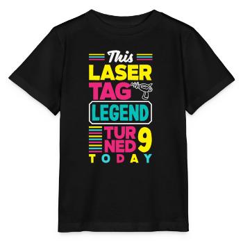 Laser Tag Birthday Party – Laser Tag 9 - Stanley/Stella MINI CREATOR Kids’ T-Shirt - black - Front - Mikhail (115cm)