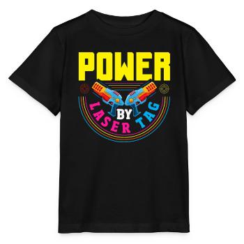 Indoor laser tag party outfit laser tag - Stanley/Stella MINI CREATOR Kids’ T-Shirt - black - Front - Mikhail (115cm)