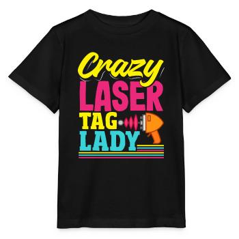 Indoor laser tag party outfit laser tag - Stanley/Stella MINI CREATOR Kids’ T-Shirt - black - Front - Mikhail (115cm)
