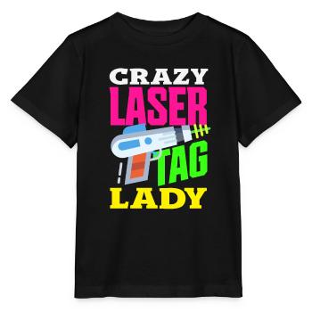 Indoor laser tag party outfit laser tag - Stanley/Stella MINI CREATOR Kids’ T-Shirt - black - Front - Mikhail (115cm)