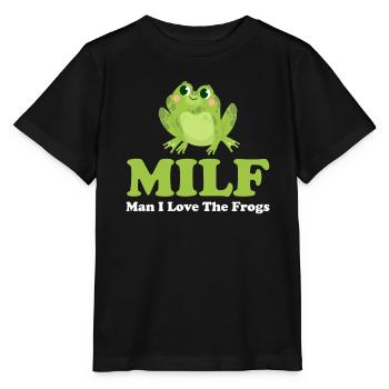 M.I.L.F. Homme J’aime les grenouilles Cottagecore - T-shirt bio MINI CREATOR Stanley/Stella Enfant - noir - Devant - Mikhail (115cm)
