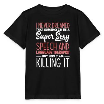 Speech therapist, speech therapist, speech therapist - Stanley/Stella MINI CREATOR Kids’ T-Shirt - black - Front - Mikhail (115cm)