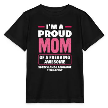 Orthophoniste, orthophoniste, orthophoniste - T-shirt bio MINI CREATOR Stanley/Stella Enfant - noir - Devant - Mikhail (115cm)
