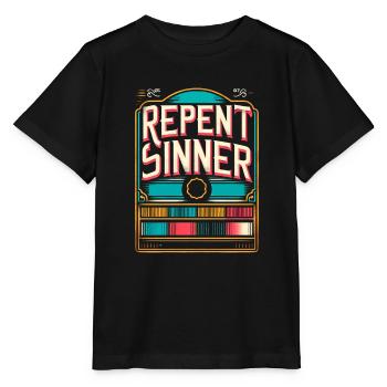 Repent Sinner 15 - Stanley/Stella MINI CREATOR Kids’ T-Shirt - black - Front - Mikhail (115cm)