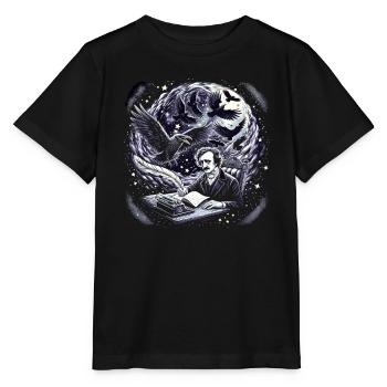 Edgar Allan Poe Fan, Klassische Literatur, - Stanley/Stella Kinder T-Shirt MINI CREATOR  - Schwarz - Vorne - Mikhail (115cm)