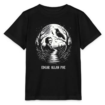 Edgar Allan Poe Fan, Klassische Literatur, - Stanley/Stella Kinder T-Shirt MINI CREATOR  - Schwarz - Vorne - Mikhail (115cm)