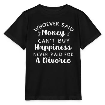 Wer auch immer gesagt hat, dass man mit Geld kein - Stanley/Stella Kinder T-Shirt MINI CREATOR  - Schwarz - Vorne - Mikhail (115cm)