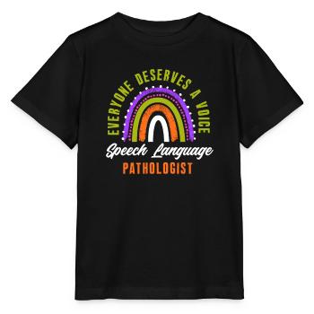 Speech therapist, speech therapist, speech therapist - Stanley/Stella MINI CREATOR Kids’ T-Shirt - black - Front - Mikhail (115cm)