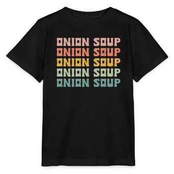Soupe à l’oignon - T-shirt bio MINI CREATOR Stanley/Stella Enfant - noir - Devant - Mikhail (115cm)