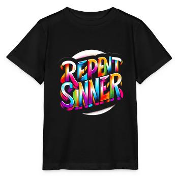 Repent Sinner 17 - Stanley/Stella MINI CREATOR Kids’ T-Shirt - black - Front - Mikhail (115cm)