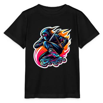 Rollerblade Ninja 10 - T-shirt bio MINI CREATOR Stanley/Stella Enfant - noir - Devant - Mikhail (115cm)