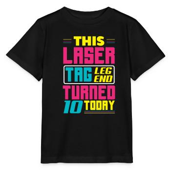 Lasertag-geburtstagsfeier – Lasertag 10 - Stanley/Stella Kinder T-Shirt MINI CREATOR  - Schwarz - Vorne - Mikhail (115cm)