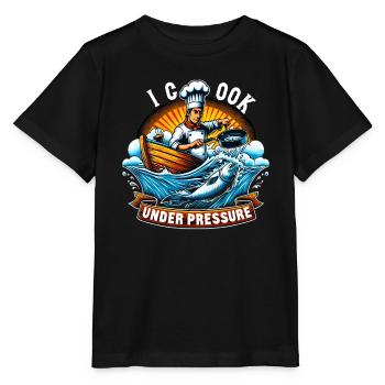 Navigation de plaisance Papa Bateau Capitaine Ponton Sailor Croisière - T-shirt bio MINI CREATOR Stanley/Stella Enfant - noir - Devant - Mikhail (115cm)