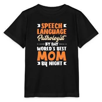 Orthophoniste, orthophoniste, orthophoniste - T-shirt bio MINI CREATOR Stanley/Stella Enfant - noir - Devant - Mikhail (115cm)