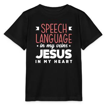 Orthophoniste, orthophoniste, orthophoniste - T-shirt bio MINI CREATOR Stanley/Stella Enfant - noir - Devant - Mikhail (115cm)
