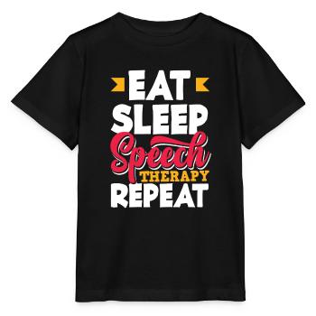 Speech therapist, speech therapist, speech therapist - Stanley/Stella MINI CREATOR Kids’ T-Shirt - black - Front - Mikhail (115cm)