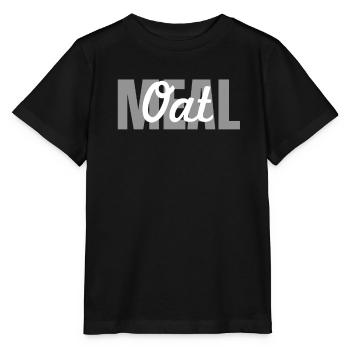 Oatmeal Font Design - Stanley/Stella MINI CREATOR Kids’ T-Shirt - black - Front - Mikhail (115cm)