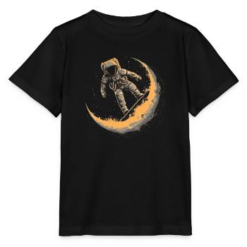 Skateboard Skater Skateboard Demi-Lune Astronaute - T-shirt bio MINI CREATOR Stanley/Stella Enfant - noir - Devant - Mikhail (115cm)