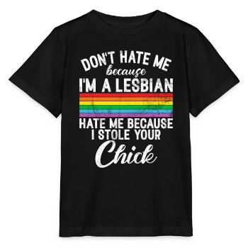 Cadeaux Lesbiens - T-shirt bio MINI CREATOR Stanley/Stella Enfant - noir - Devant - Mikhail (115cm)