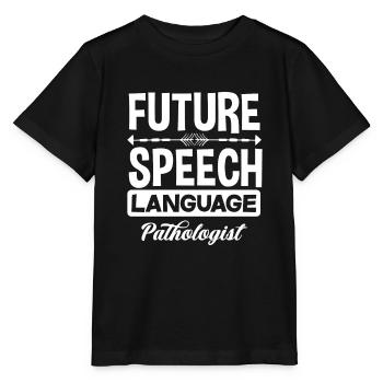Orthophoniste, orthophoniste, orthophoniste - T-shirt bio MINI CREATOR Stanley/Stella Enfant - noir - Devant - Mikhail (115cm)