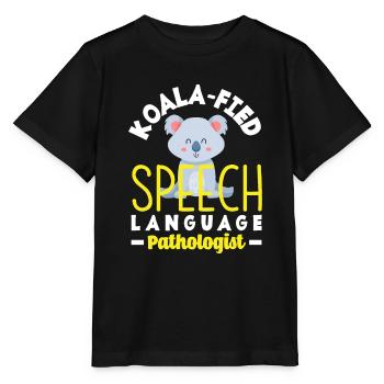 Speech therapist, speech therapist, speech therapist - Stanley/Stella MINI CREATOR Kids’ T-Shirt - black - Front - Mikhail (115cm)