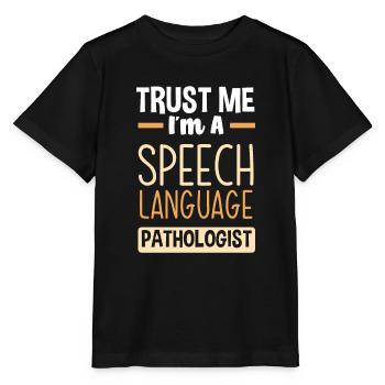 Orthophoniste, orthophoniste, orthophoniste - T-shirt bio MINI CREATOR Stanley/Stella Enfant - noir - Devant - Mikhail (115cm)