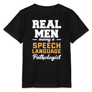 Speech therapist, speech therapist, speech therapist - Stanley/Stella MINI CREATOR Kids’ T-Shirt - black - Front - Mikhail (115cm)