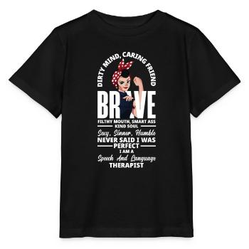 Speech therapist, speech therapist, speech therapist - Stanley/Stella MINI CREATOR Kids’ T-Shirt - black - Front - Mikhail (115cm)