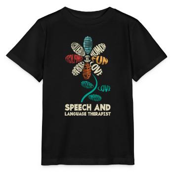 Orthophoniste, orthophoniste, orthophoniste - T-shirt bio MINI CREATOR Stanley/Stella Enfant - noir - Devant - Mikhail (115cm)