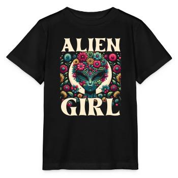 Alien Außerirdischer Alien Girl - T-shirt bio MINI CREATOR Stanley/Stella Enfant - noir - Devant - Mikhail (115cm)