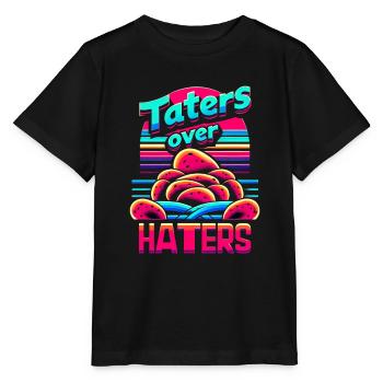 Taters Over Haters 23 - Stanley/Stella Kinder T-Shirt MINI CREATOR  - Schwarz - Vorne - Mikhail (115cm)