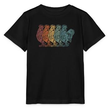 Huhn Henne - Stanley/Stella Kinder T-Shirt MINI CREATOR  - Schwarz - Vorne - Mikhail (115cm)