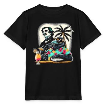 Edgar Allan Poe Fan, Klassische Literatur, - Stanley/Stella Kinder T-Shirt MINI CREATOR  - Schwarz - Vorne - Mikhail (115cm)