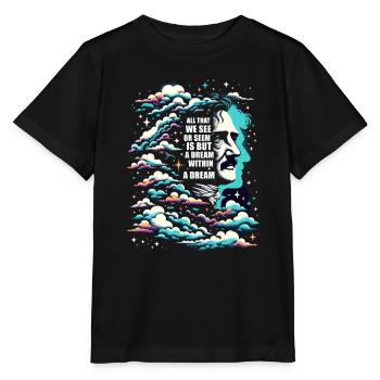 Edgar Allan Poe Fan, Klassische Literatur, - Stanley/Stella Kinder T-Shirt MINI CREATOR  - Schwarz - Vorne - Mikhail (115cm)