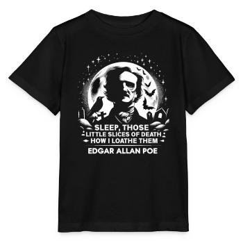 Edgar Allan Poe Fan, Klassische Literatur, - Stanley/Stella Kinder T-Shirt MINI CREATOR  - Schwarz - Vorne - Mikhail (115cm)