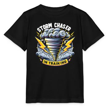 Meteorology children's tornado storm, The storm fan - Stanley/Stella MINI CREATOR Kids’ T-Shirt - black - Front - Mikhail (115cm)